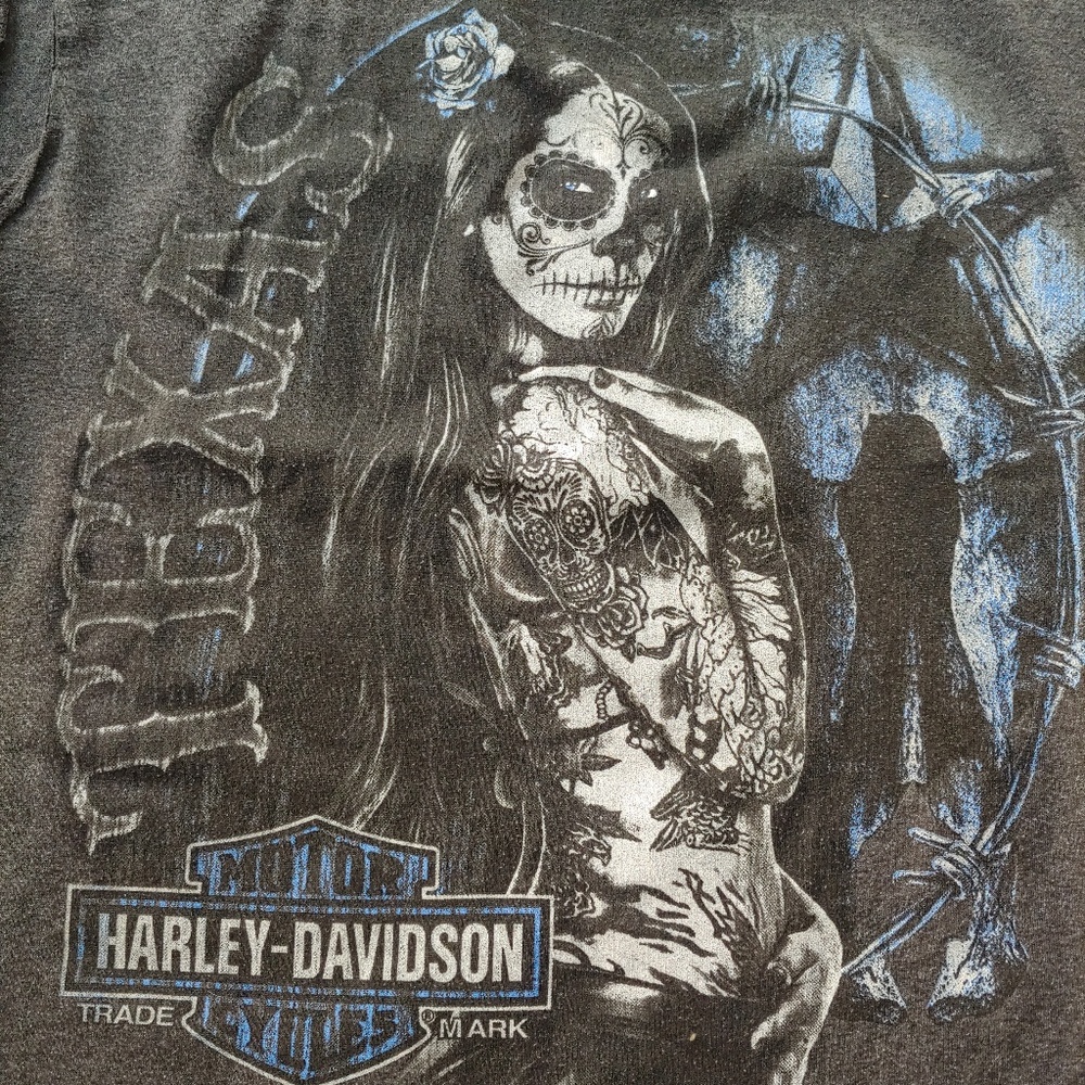 Harley Davidson Shirt Dia De Los Muertos Texas Med